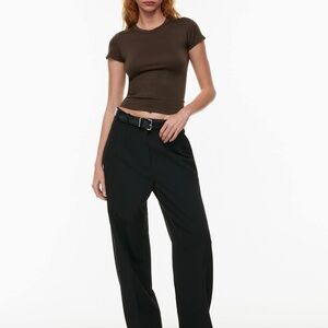 Set of two Seamless crewneck t-shirt brown and black